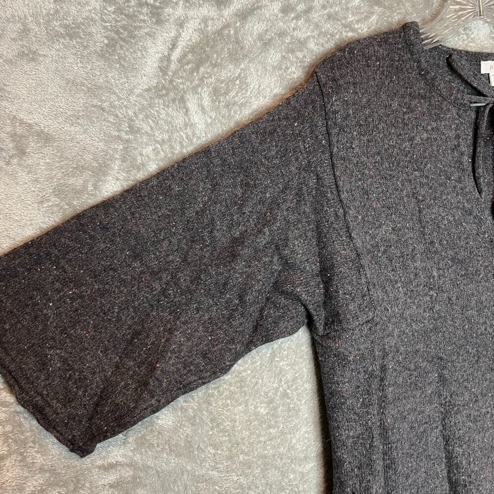Pure Jill Women Speckled Wool Blend Lagenlook Goblincore Keyhole Tunic Sweater M - Picture 3 of 13